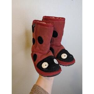 Emu Australia ladybug leather boots size 8 toddler